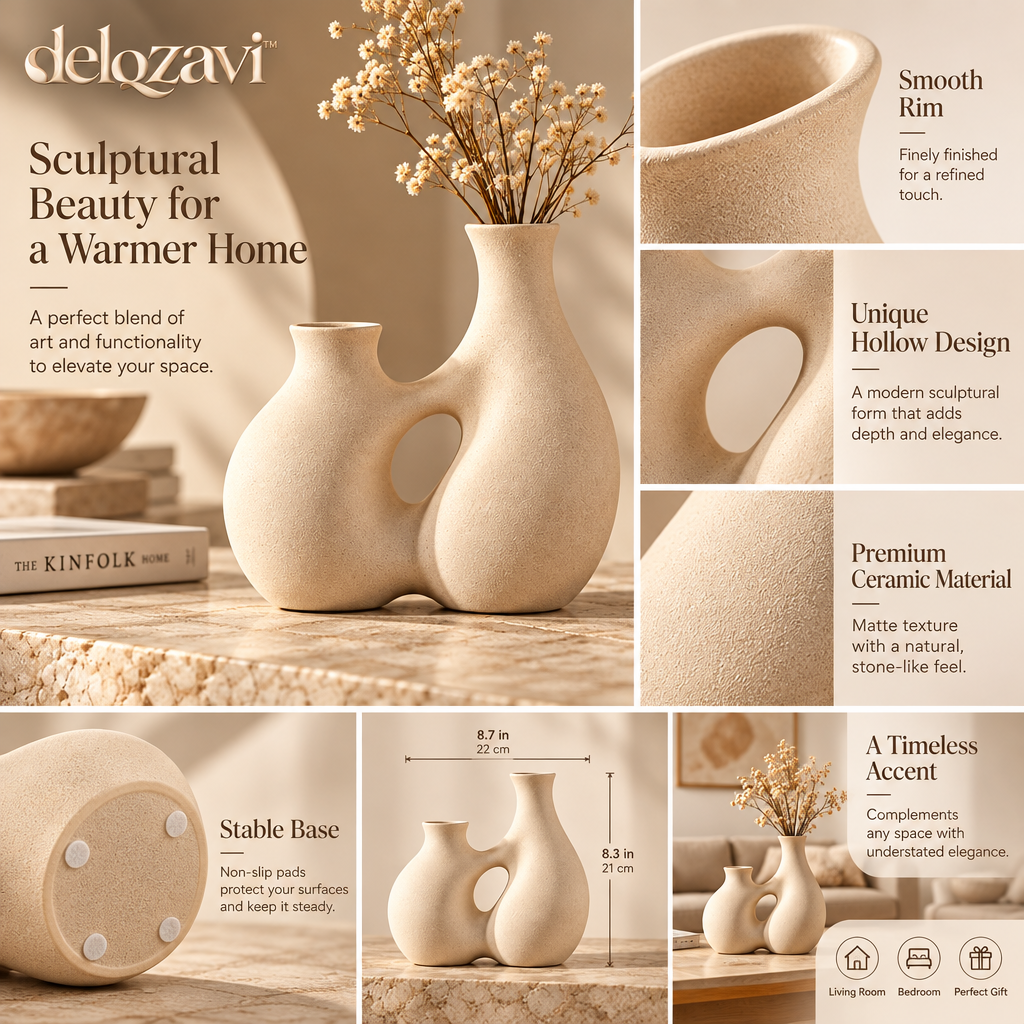 delqzavi™ Double Form Decorative Vase — image 3