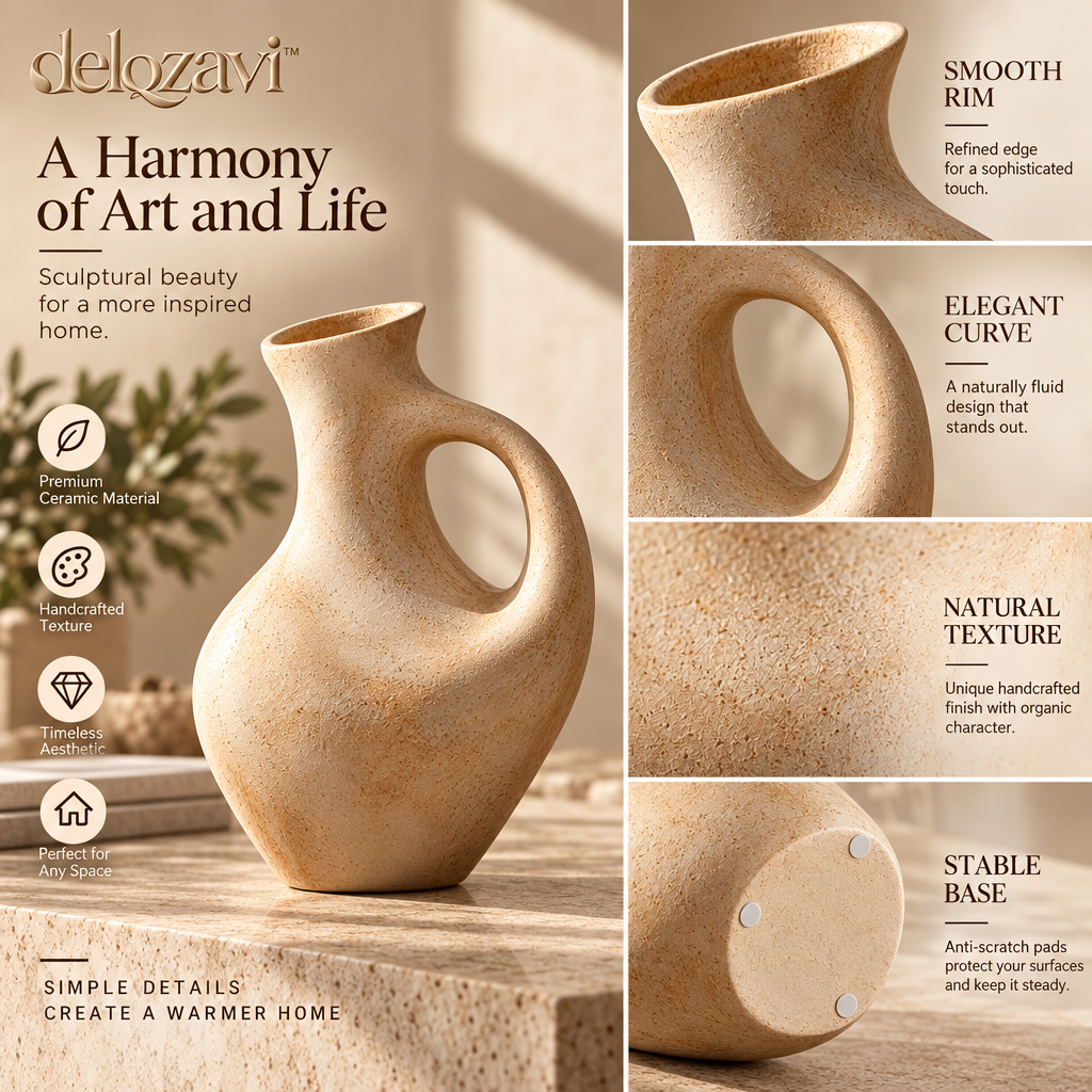 delqzavi™ Organic Handle Vase — image 5